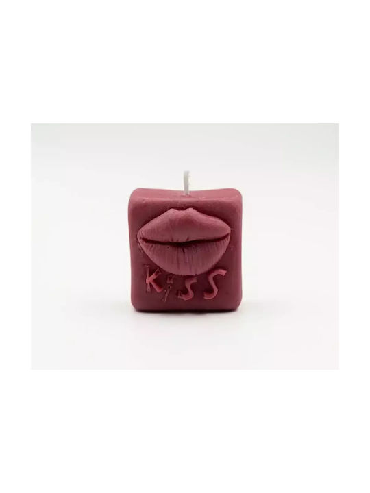 Aromatic Natural Soy Candle Sweet Kiss Lips Design Cotton