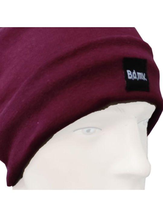 Beanie Unisex Σκούφος Πλεκτός σε Μπορντό χρώμα
