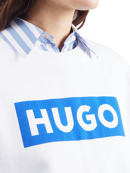 Classic Crew Lang Damen Sweatshirt White-Blue