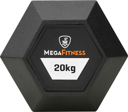 MegaFitness Дъмбел Шестоъгълник Гумен 1 x 20кг
