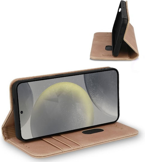 Samsung Book Wonder Smart Synthetisches Leder / Silikon Braun (Galaxy S25 Ultra,Samsung S25 Ultra)