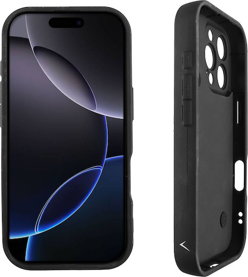 Volte-Tel Hearts Strap Back Cover Silicone with Strap Black (iPhone 16 Pro)