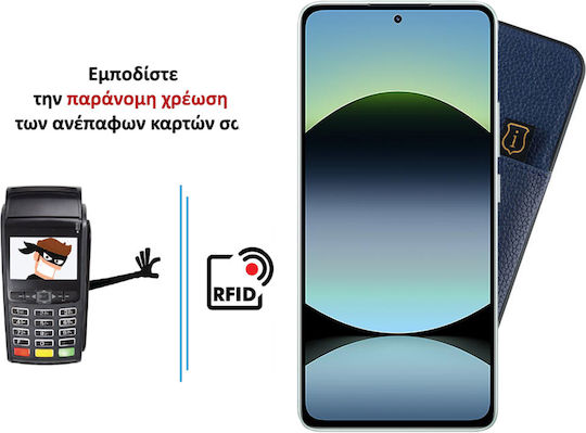 Idol 1991 Anti-rfid Wallet Δερμάτινο Μπλε (Redmi Note 14 5G)