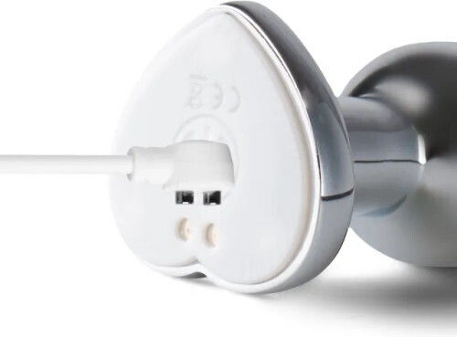 Anal Plug with Wireless Functionality and Vibration Silver 5cm