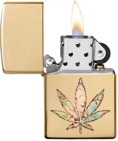 Zippo Αντιανεμικός Αναπτήρας Φλόγας Pot Leaf Fusion