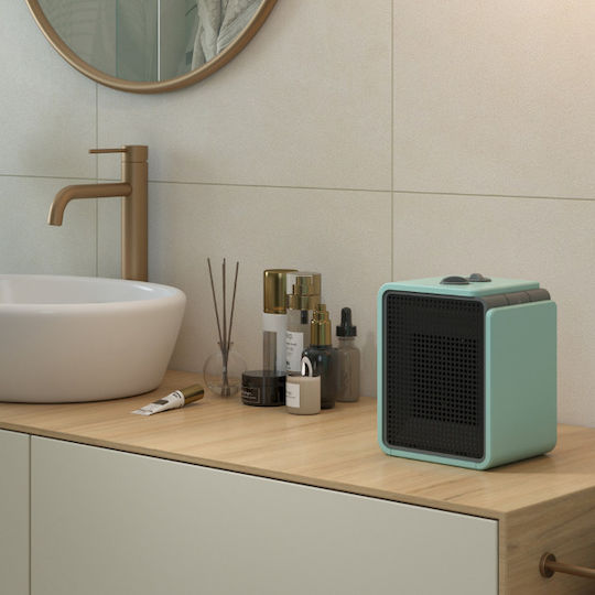 Olimpia Splendid Caldo Cubic Ceramic Fan Heater Bathroom Floor Turcoaz 1800W