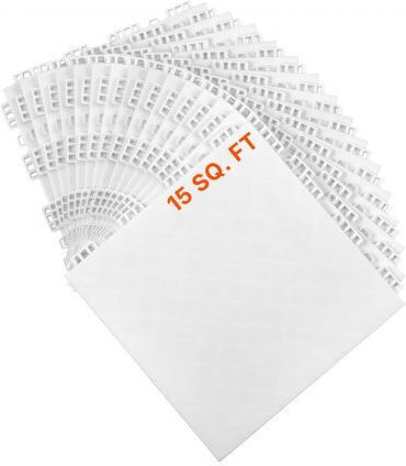 Vevor Gym Floor Puzzle Mat Gray 15pcs 31.5x31.5x1.6cm