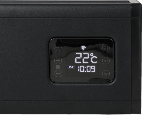Eurom Konvektorheizung Boden 1500W mit elektronischem Thermostat 96.2x20cm Schwarz