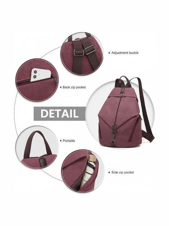 Miss Lulu Backpack Μπορντό