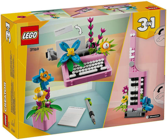 LEGO Creator 3-in-1 Typewriter with Flowers για 8+ Ετών 363τμχ