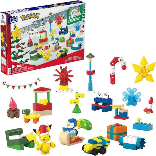 Mega Bloks Конструктори Pokémon Holiday Calendar за 6+ Години 202 Бройки
