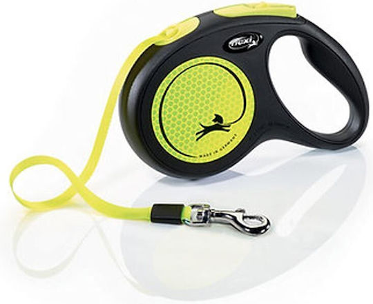 Flexi Leash New Classic M Tape 5m Up to 25kg Neon Yellow
