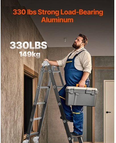 Vevor Vielfachzweckleiter aus Aluminium 4x5 mit maximaler Höhe von 5.8m