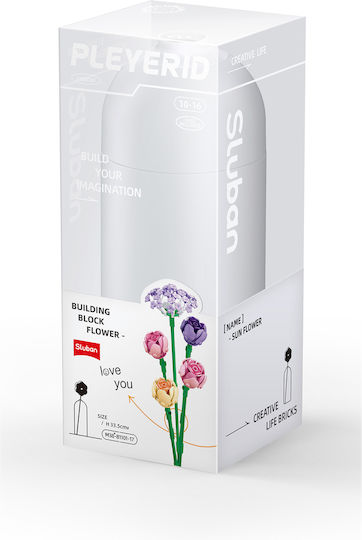 Sluban Building Blocks Pleyerid Peony For 10+ Years 187 Pieces