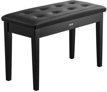 Vevor Double Piano Bench Keyboard Storage Padded Seat Wooden Vanity Library Stool