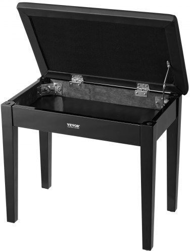 Vevor Piano Bench Keyboard Storage Padded Seat Wooden Vanity Library Stool