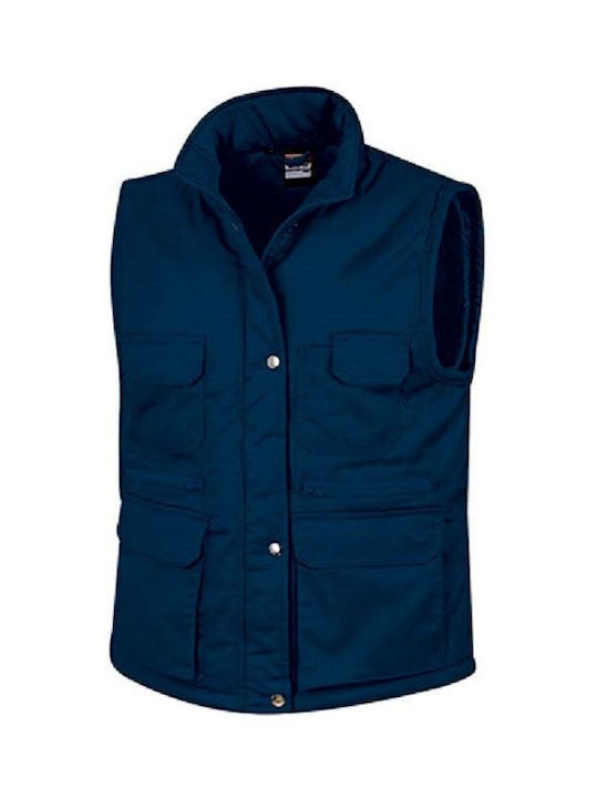 Valento Reporter Safety Vest Navy Blue