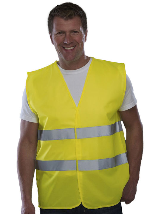 Yoko HVW102 Bărbați Vestă de siguranță cu benzi reflectorizante Galben