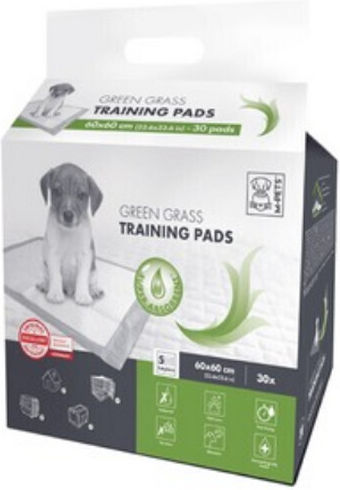 M-Pets Green Grass Puppy Dog Floor Diapers 60x60cm - 60cm 30pcs