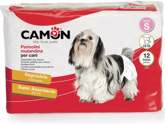 Camon Pannolini Βρακάκι Σκύλου για Ακράτεια Small 12τμχ