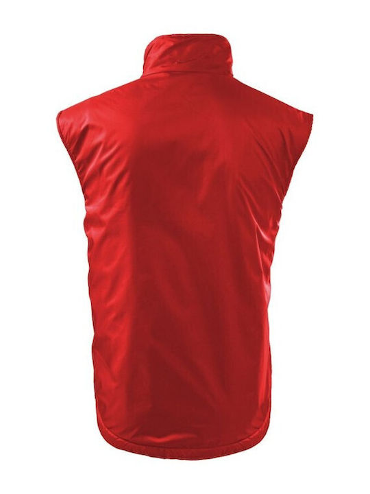 Rimeck Ανδρικό Γιλέκο Εργασίας με Επένδυση Fleece Κόκκινο