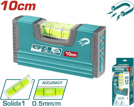 Total TMT20105M Spirit Level Aluminum Magnetic 10cm with 1 Eye