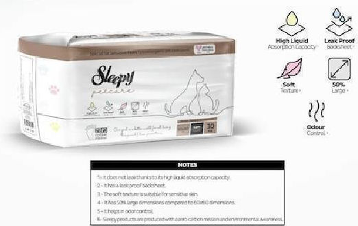 Sleepy Sensitive Pampers pentru câini 60x60cm 30buc