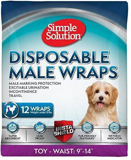 Simple Solution Disposable Male Wraps Dog Panties Large 45 - 68cm 12pcs