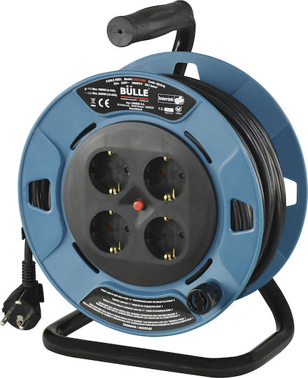 Bulle Extension Reel Cord 3 x 1.5mm²/15m Black