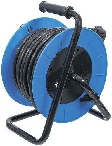 BGS Technic Extension Reel Cord 3 x 1.5mm²/25m Blue