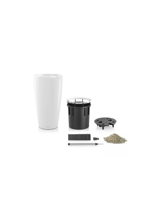 Lechuza Rondo Pot Metallic Black Checkmate