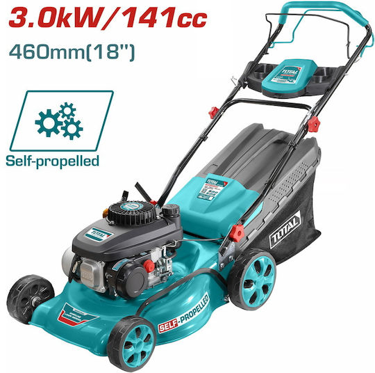 Total Αυτοκινούμενη Μηχανή Γκαζόν Βενζίνης 4hp/141cc