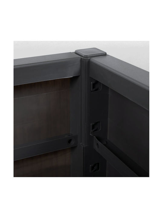 vidaXL Ζαρντινιέρα Πλαστική Σκούρο Γκρι 80x36x35εκ.