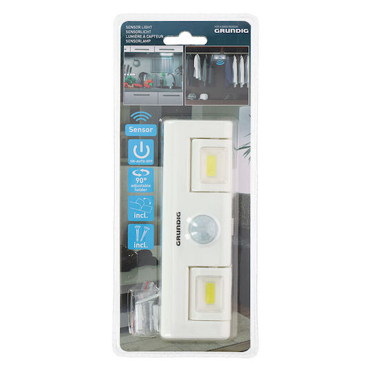 Grundig LED Φωτιστικό Νυκτός με Τροφοδοσία Μπαταρίας και Φωτοκύτταρο