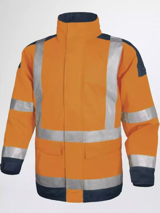 Delta Plus Easyview Arbeitsjacke Reflektierend mit Kapuze Orange