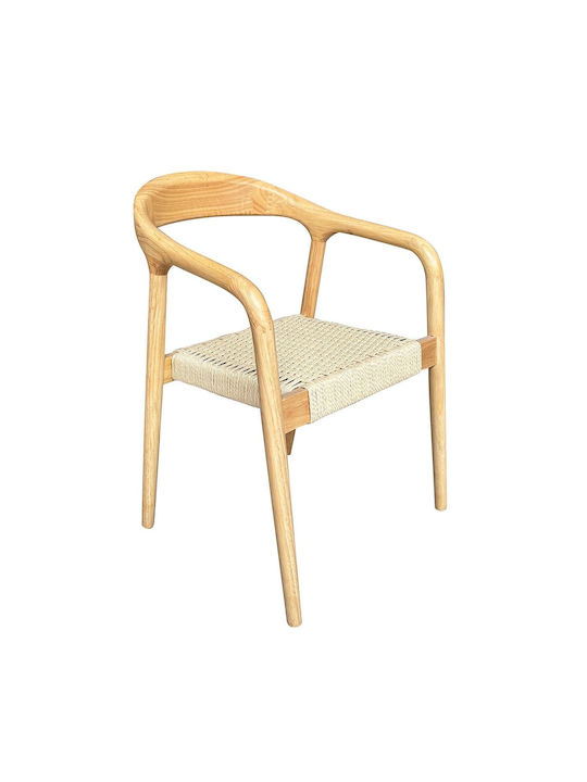 Lexy Καρέκλα Τραπεζαρίας Ξύλινη Φυσικό 56x56x78εκ.