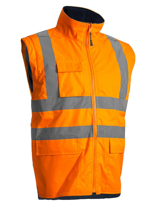 Coverguard Kanata Bărbați Jachetă de lucru Reflectantă cu glugă Portocaliu