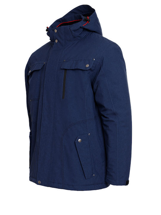 Stenso Montana Work Jacket Cold with Detachable Hood Navy Blue