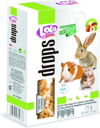 Lolo Pets Λιχουδιά για Ινδικό Χοιρίδιο / Κουνέλι / Χάμστερ Nut Drops 75gr