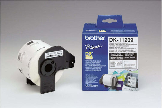 Brother 800 Self-Adhesive Label Rolls for Label Printer 62x29mm 1pcs