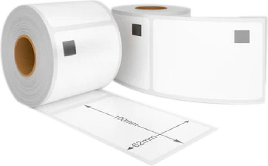 Brother 300 Self-Adhesive Label Rolls for Label Printer 100x62mm 1pcs