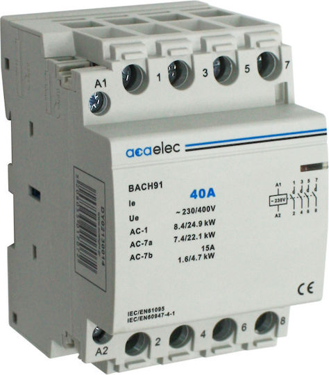 Aca Phase Relays Strom 40A Quadruple Pole with Voltage 230V 4NO 3M 220V-400V