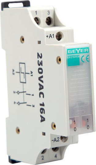 Geyer Ρελέ Ράγας Καστάνιας 16A Διπολικό με Τάση 230V