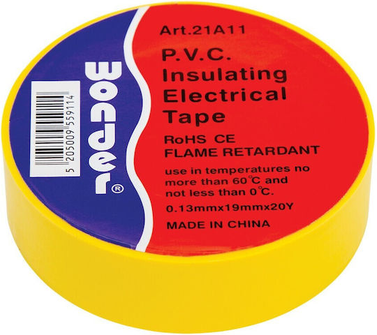 Wonder Insulation Tape 19mm x 20m Yellow