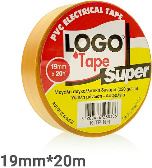Logo Insulation Tape 19mm x 20m Eco Yellow Yellow