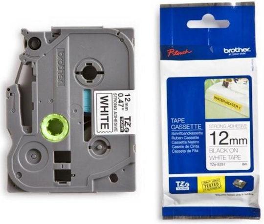 Brother Label Maker Tape 8m x 12mm in White Colour Compatible with Brother TZe/TZ