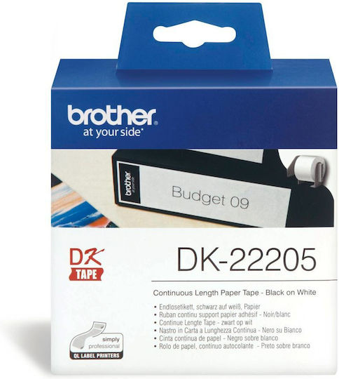 Brother Label Maker Tape 30.5m x 62mm in White Colour Compatible with Brother DK