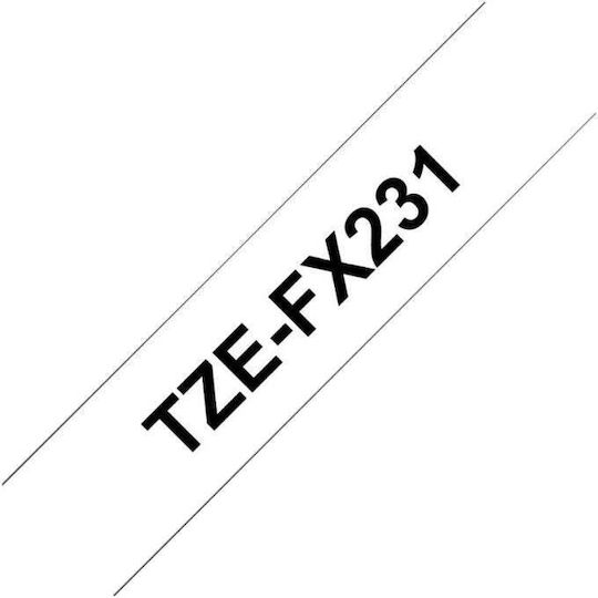 Brother Tze-fx231 Label Maker Tape In Black Colour Compatible With Brother TZe/TZ