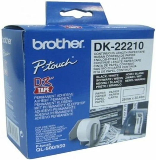 Brother Label Maker Tape 30.5m x 29mm in White Colour Compatible with Brother DK