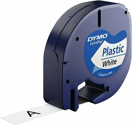 Dymo Label Maker Tape 4m x 12mm in Black Color 1pcs